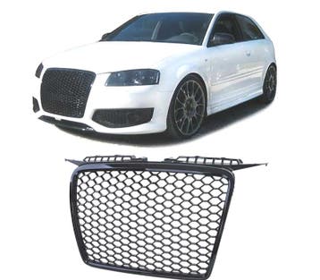 CALANDRE AUDI A3 8P 05-08 LOOK RS3 NOIR BRILLANT, Verzenden, Nieuw
