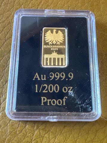Duitsland. Gold bar 2025 Bundesbarren, 1/200 Oz (.999)