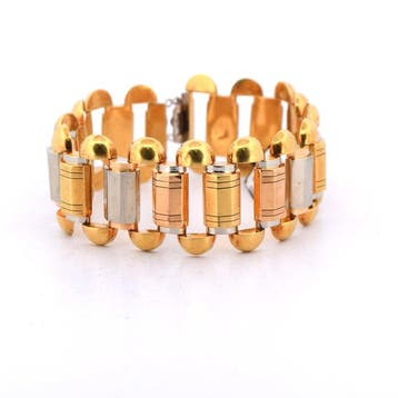 Armband - 18 karaat Geel goud, Witgoud, Roségoud - Jaren 60, Nieuw
