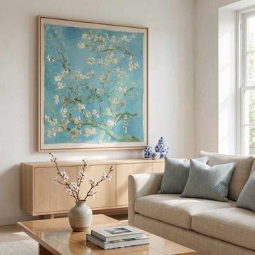 Paneel - AA205 - Decoratief textielpaneel “Almond Blossom” –
