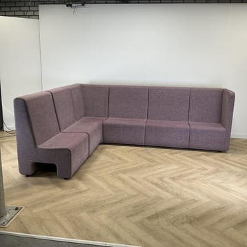 Ahrend Loungescape hoekbank 6-delig 308x239 cm,  Lila, Huis en Inrichting, Gebruikt, Stof, Eén