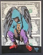 Jinks Kunst - ANGEL - 3 Real US $1 Banknotes - New Artwork