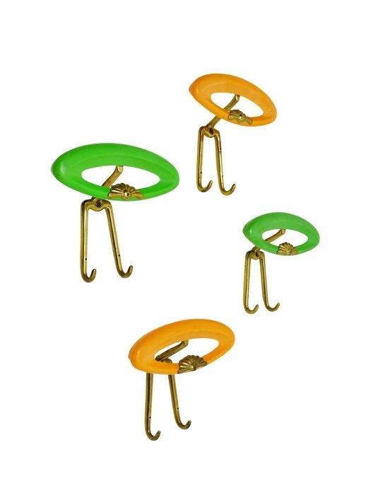 Manifattura Italiana anni 50 - Porte-manteau - Laiton,, Antiquités & Art, Art | Objets design