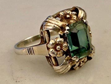 Zonder minimumprijs - Ring Zilver Toermalijn, Nieuw