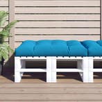 vidaXL Palletkussen 120x80x12 cm stof blauw, Verzenden, Nieuw