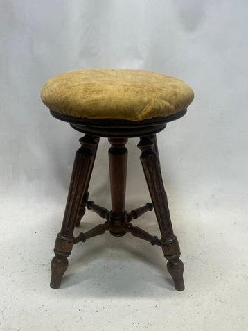 Kruk - Hout - oude pianokruk, Antiek en Kunst