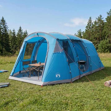 vidaXL Tunneltent Blauw 505 x 330 x 204 cm, Verzenden, Nieuw