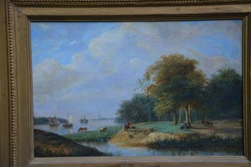 Hollandse School (XIX) - Rivierlandschap