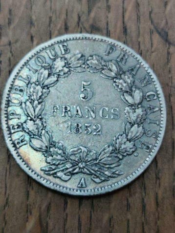 Frankrijk. Napoléon III. 5 Francs 1852-A, Paris (Zonder, Postzegels en Munten