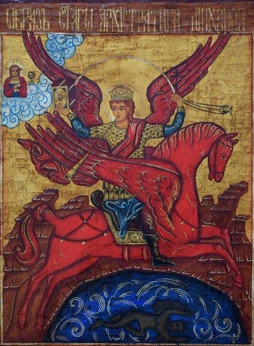 Icoon - Russische orthodoxe icoon Aartsengel Michaël -