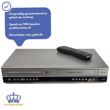 Philips DVP3055V | DVD Speler | Videorecorder | VHS Recorder, Verzenden, Gebruikt, VHS-speler of -recorder