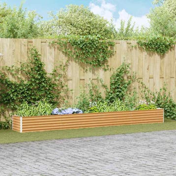 vidaXL Verhoogde plantenbak Lichtbruin 390 x 50 x 36 cm, Verzenden