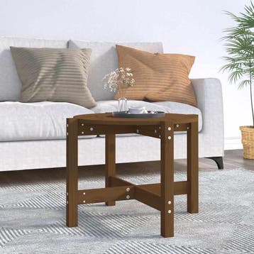vidaXL Salontafel Ø 62,5x45 cm massief grenenhout, Huis en Inrichting, Verzenden, Nieuw