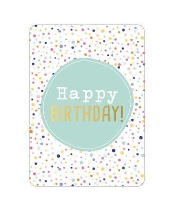 Wenskaart  Happy Birthday confetti (A6 wenskaarten, Kaarten), Ophalen of Verzenden, Nieuw
