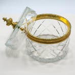 Boîte à bijoux - coffre à bijoux - bronze doré - cristal, Antiquités & Art