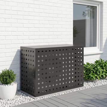 vidaXL Air Conditioner Hoes Zwart 110 x 50 x 80 cm Staal, Verzenden, Nieuw