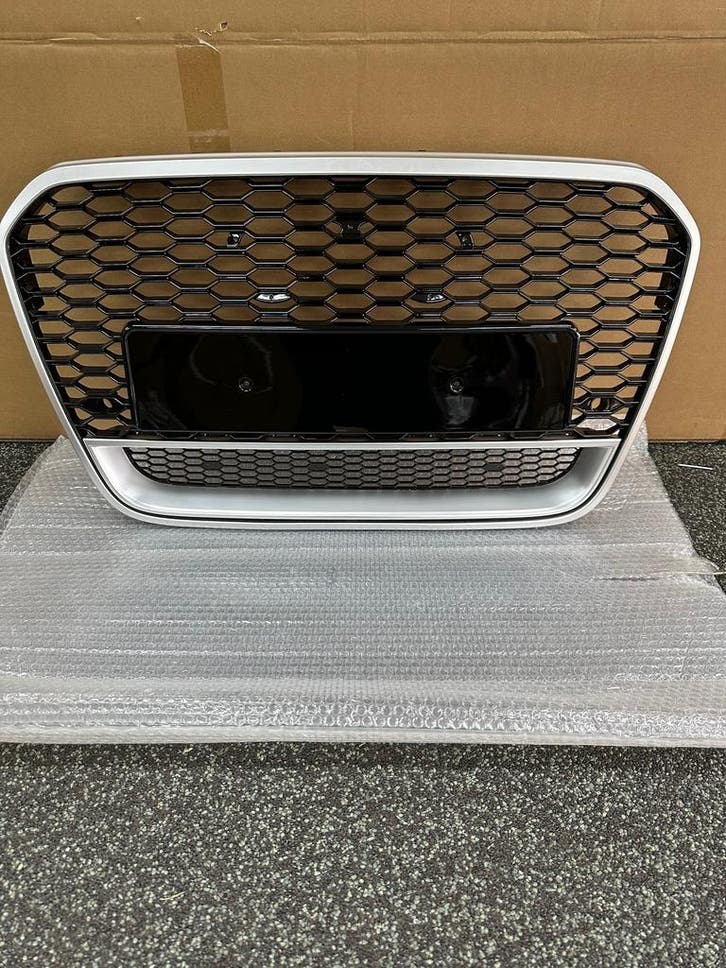 RS6 Look Front Grill GUNMETAL voor Audi A6 C7 4G, Auto diversen, Tuning en Styling, Ophalen of Verzenden