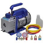 vidaXL Vacuümpomp 1-traps met 2-voudige manometerset, Elektronische apparatuur, Verzenden, Nieuw