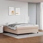 vidaXL Boxspring met matras kunstleer cappuccinokleurig, Verzenden, Nieuw