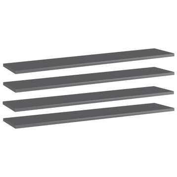 vidaXL Wandschappen 4 st 100x20x1,5 cm spaanplaat hoogglans, Verzenden