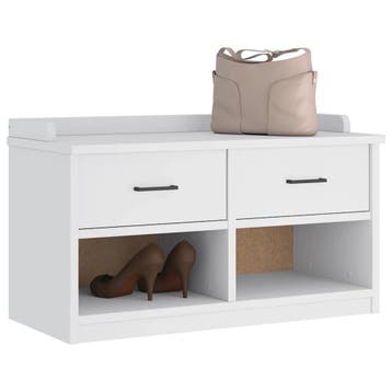 vidaXL Gangbankje SANDNES wit 87x40x50 cm massief grenenhout, Verzenden, Nieuw