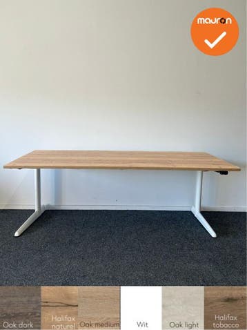 Ahrend 500 slingerverstelbaar bureau - nieuw blad naar keuze, Ophalen of Verzenden, Bureau