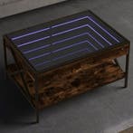 vidaXL Salontafel met Infinity LED 70x50x38 cm gerookt, Verzenden, Nieuw