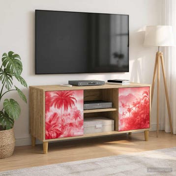vidaXL Tv-meubel AACHEN 102 x 33 x 50 cm Sonoma Bewerkt hout, Maison & Meubles, Verzenden