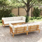 vidaXL 5 Stuk Tuinpallet Sofa Eenheden Massief Acacia Hout, Verzenden, Nieuw