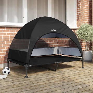 vidaXL Verheven Hondenbed 127 x 81 x 108 cm Stof en Staal, Verzenden, Nieuw