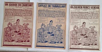 Blanche Neige et les Sept Nains - 3 Partitions Walt Disney