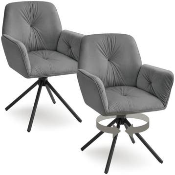 Draaibare fauteuil Lenia, gestoffeerd, Verzenden