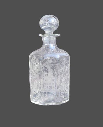 Karaf - Glas - Handgesneden karaf H 25 cm