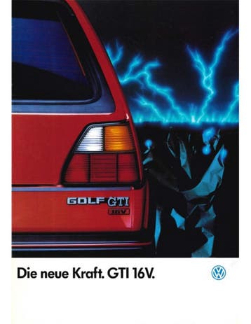 1985 VOLKSWAGEN GOLF GTI 16V BROCHURE DUITS, Ophalen of Verzenden, Nieuw