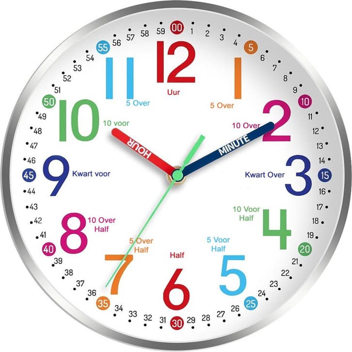 Tyme Kinderklok - Klok Kinderen Modern - Goed leesbaar -, Maison & Meubles, Accessoires pour la Maison | Horloges, Envoi