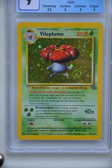 Pokémon - 1 Graded card - Vileplume 15 Holo - CGC 9 - WOTC -, Hobby & Loisirs créatifs, Jeux de cartes à collectionner | Pokémon