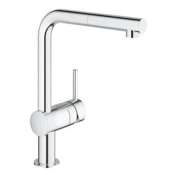GROHE Minta keukenkraan uittrekbare uitloop, 360°, chroom, Ophalen of Verzenden, Nieuw