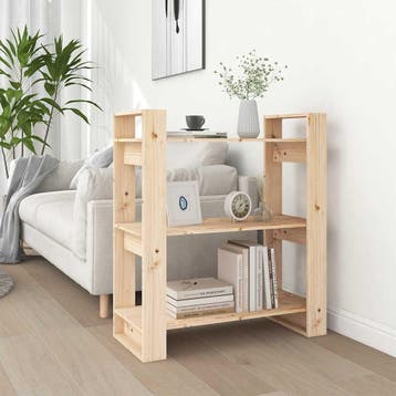 vidaXL Boekenkast/kamerverdeler 80x35x91 cm massief, Verzenden, Nieuw