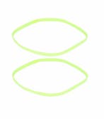 Haarband Sport 1cm - Elastiek - Anti-slip - Geel - Set van 2, Nieuw