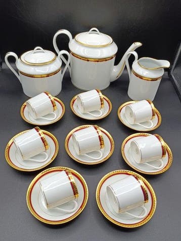 Limoges - Service à café pour 8 personnes (19) - Porcelaine