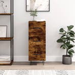 vidaXL Dressoir 34,5x34x90 cm bewerkt hout gerookt eiken, Huis en Inrichting, Kasten | Dressoirs, Verzenden, Nieuw