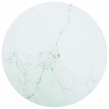 vidaXL Tafelblad Ø90x1 cm gehard glas met marmeren design, Huis en Inrichting, Verzenden, Nieuw