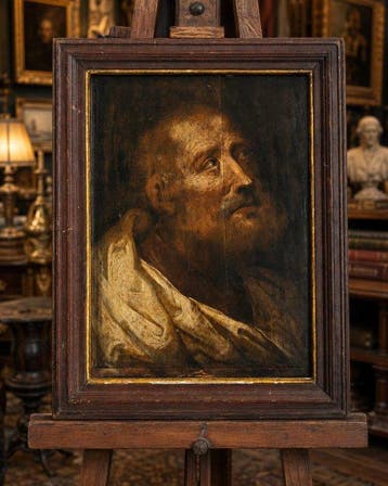 José de Ribera (1591-1652), Cercle de - Contemplation divine, Antiek en Kunst