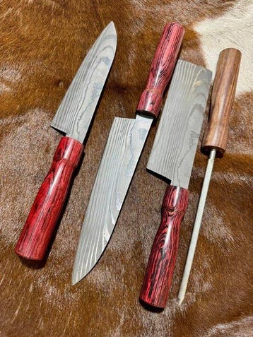 Keukenmes - Kitchen knife set - Ambachtelijke keuken- en