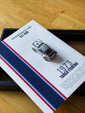 Voiture encadrée - Porsche - 911 RSR Targa Fiorino 1973, Nieuw