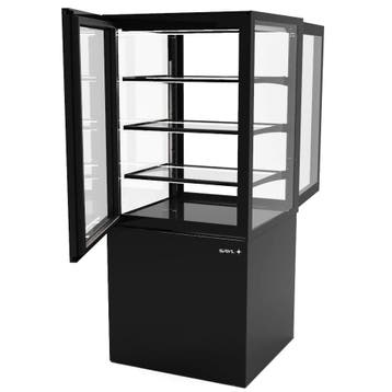 Neutrale Vitrine | INTEGRA | Zwart | 4 Niveaus |, Verzenden, Nieuw in verpakking