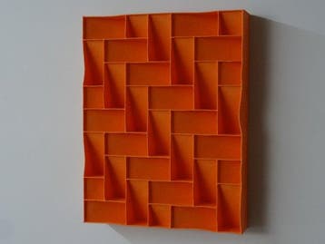 2026 - 36 oranje minimalistisch wandrelief