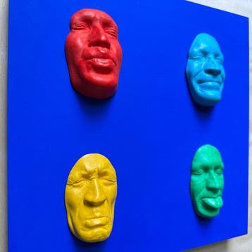 gregos - Colored moods on blue background