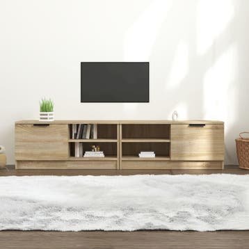 vidaXL Tv-meubels 2 st 80x35x36,5 cm bewerkt hout sonoma, Verzenden, Nieuw
