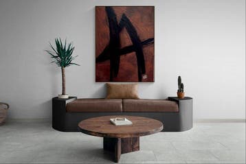 Jane Grieco - Élan Noir - Tableau, unique, format XXL.